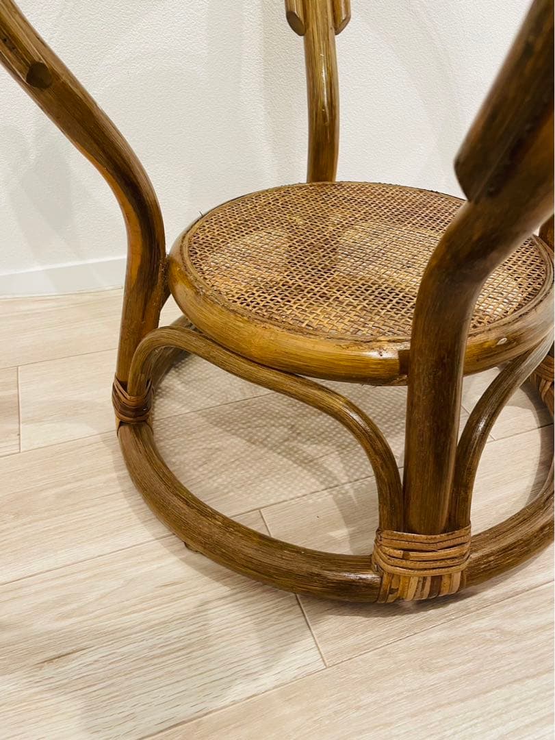 送料無料　ラタン　ローテーブル　ガラステーブル