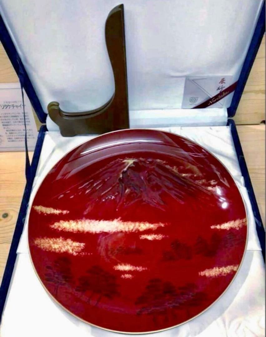 未使用/特価❕ノリタケ/ボーンチャイナ/赤富士/飾り皿/1点 大皿