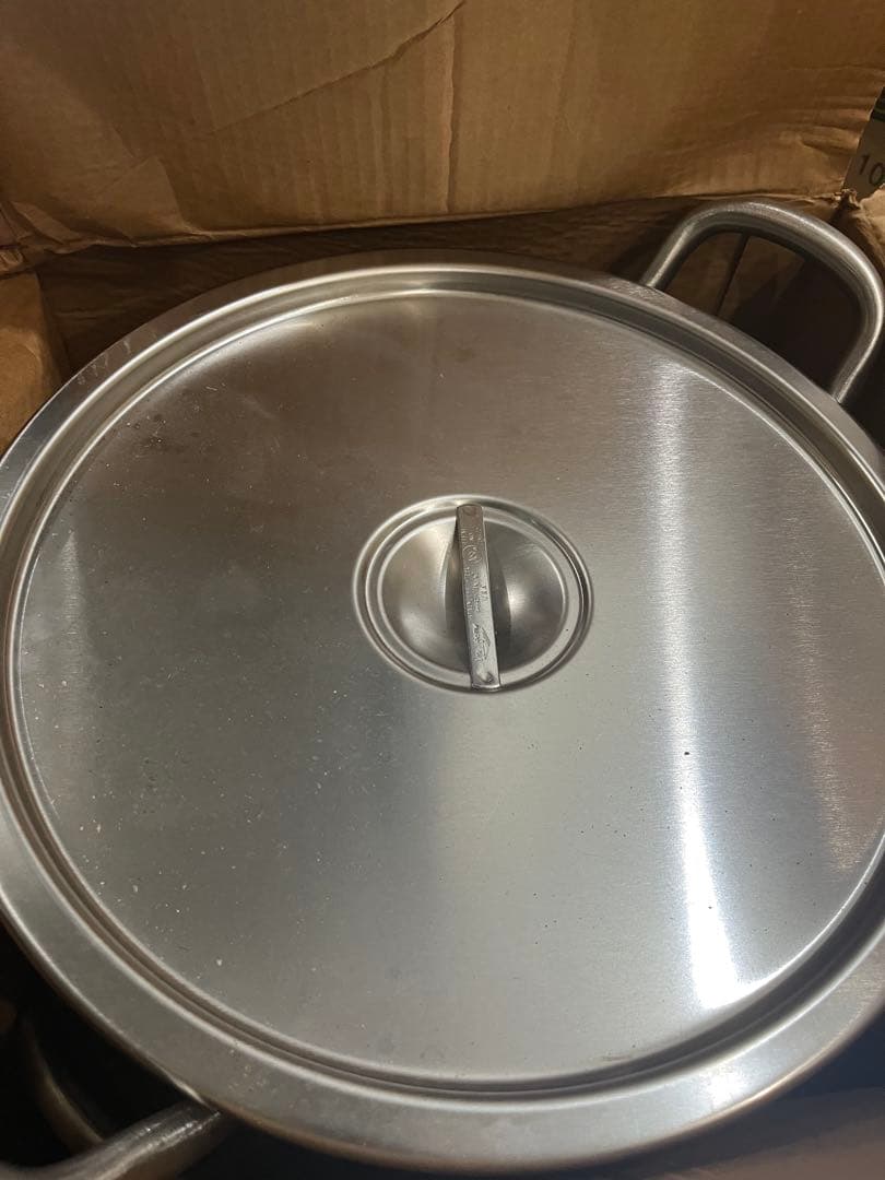 ステンレススチール 大型 寸胴鍋 32cm蓋付き 大小2個セット　￼01