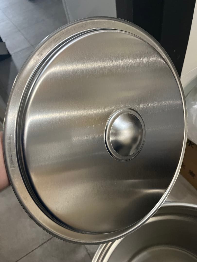 ステンレススチール 大型 寸胴鍋 32cm蓋付き 大小2個セット　￼01