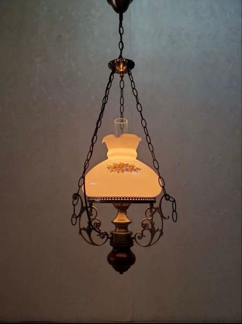 ヴィンテージペンダントライト 花柄