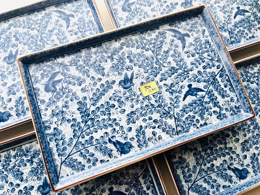 陶彩 龍峰窯 角長皿 5脚 箱付き 【公式通販】 陶彩