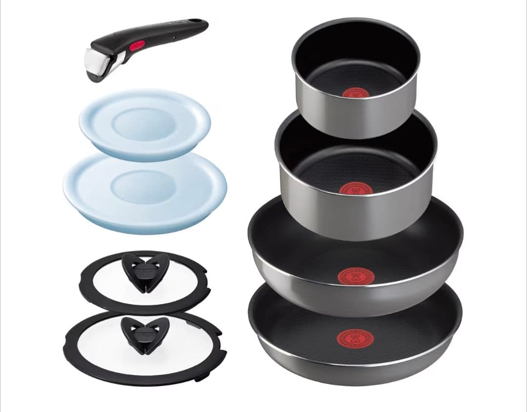 T-fal Ingenio Fraise grey フライパンセット