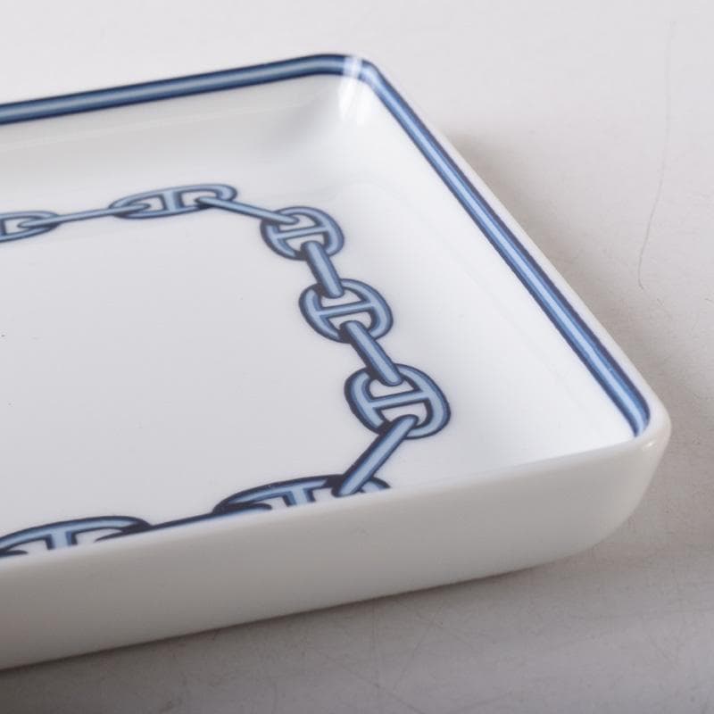 HERMES　エルメス　シェーヌダンクル　スクエアプレート　箱付　V　7985