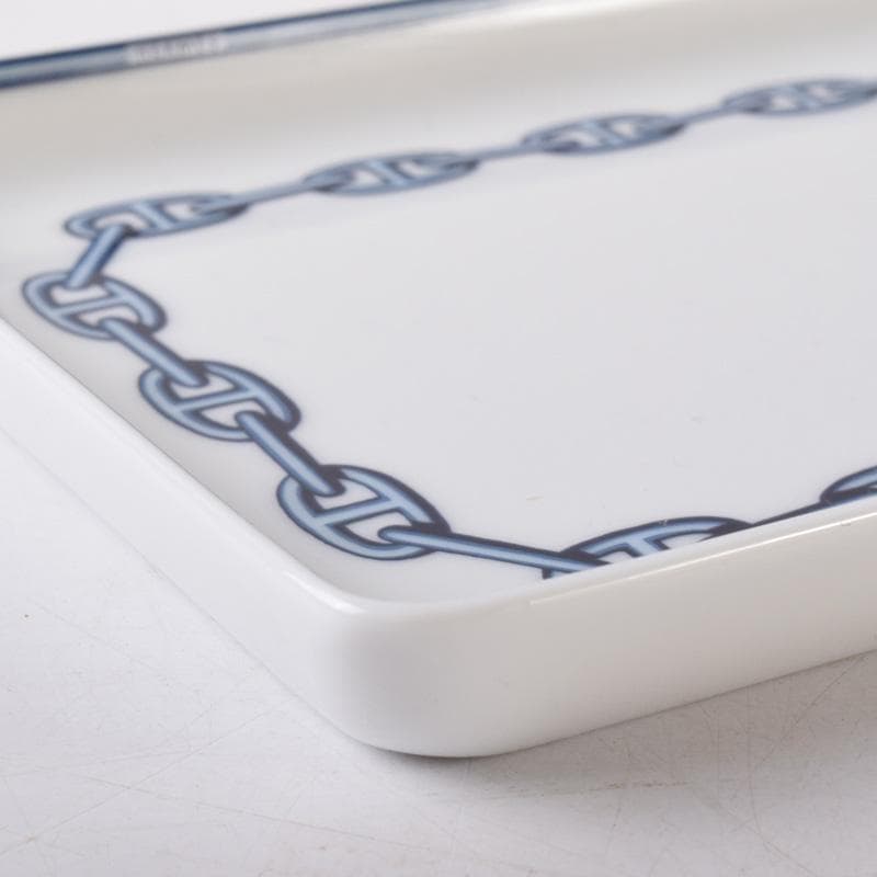 HERMES　エルメス　シェーヌダンクル　スクエアプレート　箱付　V　7985