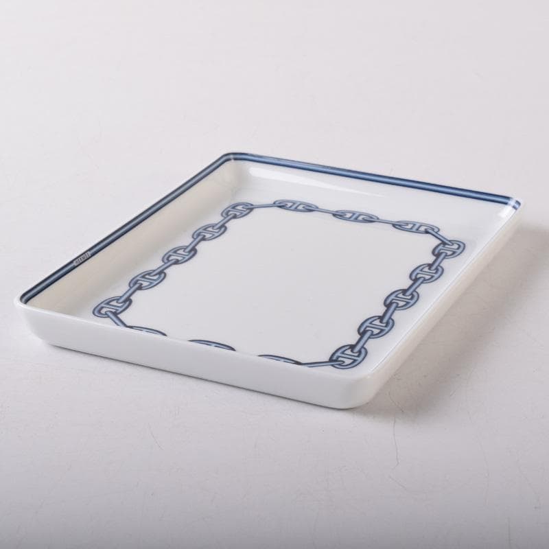 HERMES　エルメス　シェーヌダンクル　スクエアプレート　箱付　V　7985