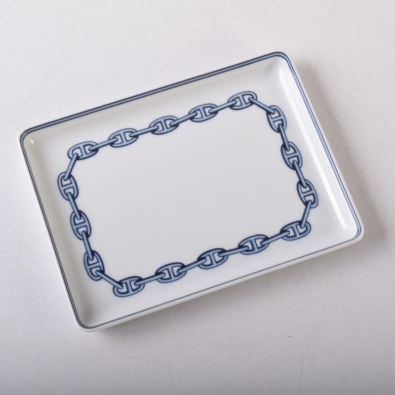 HERMES　エルメス　シェーヌダンクル　スクエアプレート　箱付　V　7985