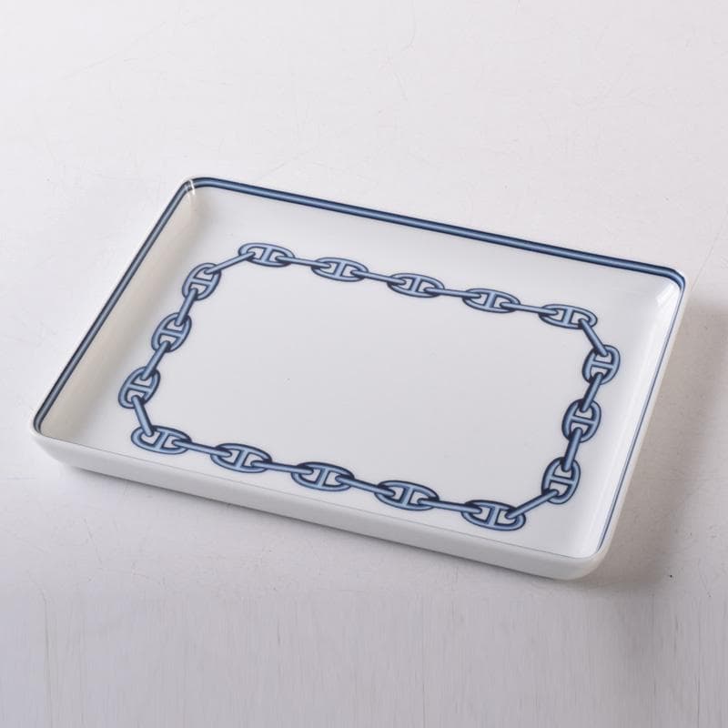 HERMES　エルメス　シェーヌダンクル　スクエアプレート　箱付　V　7985