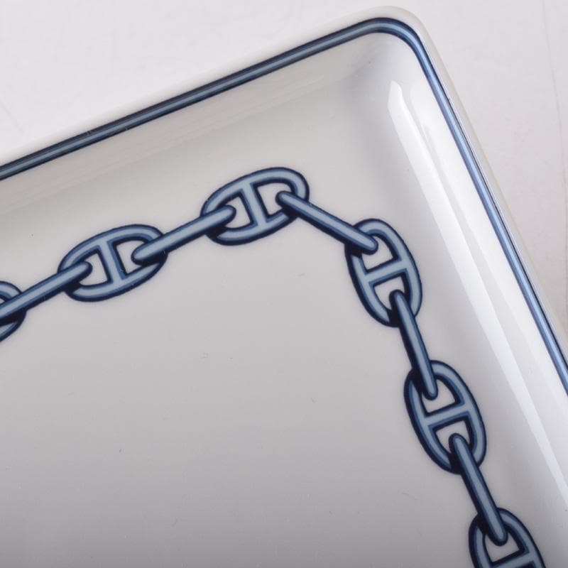 HERMES　エルメス　シェーヌダンクル　スクエアプレート　箱付　V　7985