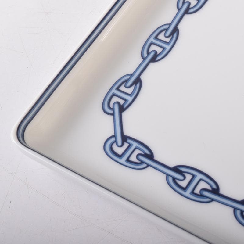 HERMES　エルメス　シェーヌダンクル　スクエアプレート　箱付　V　7985