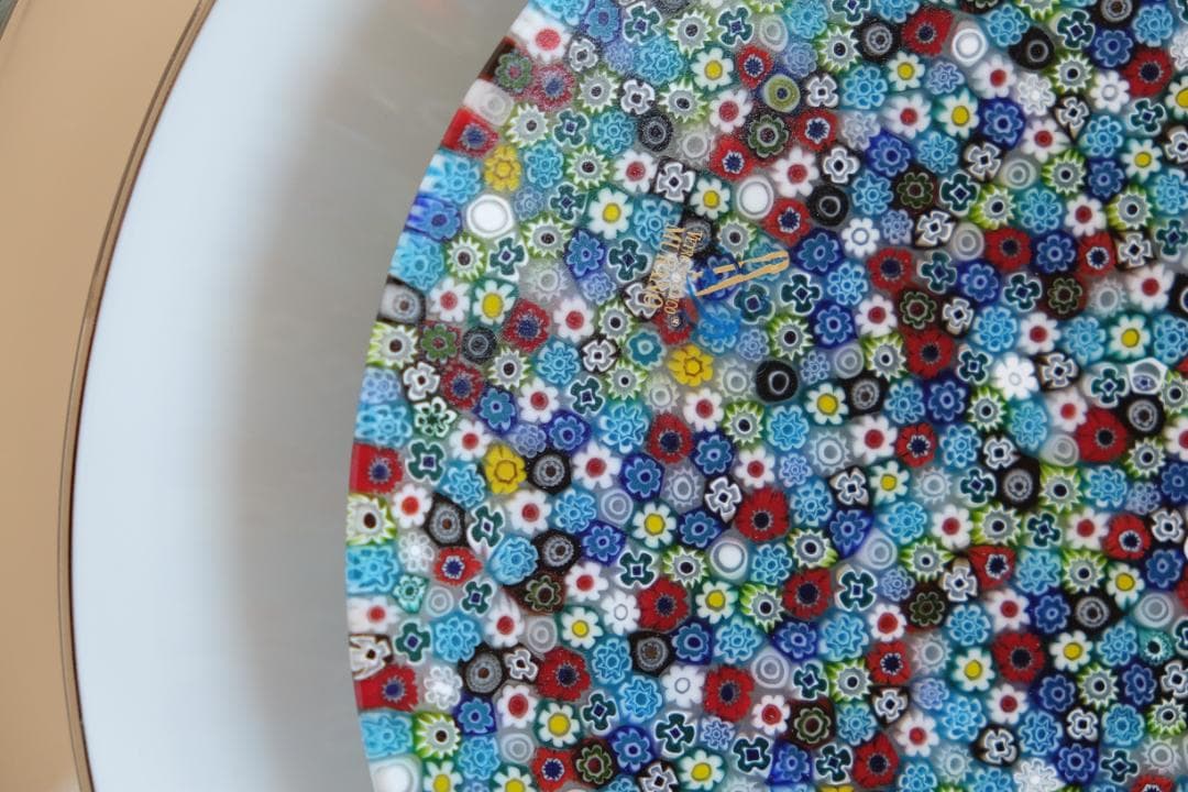 ベネチアンガラス ヴェネチアンガラス ミルフィオリ プレート グラス 江波冨士子