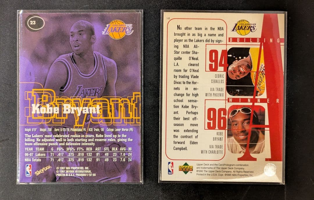 コービー・ブライアント NBAカード 2枚セット シャック レイカーズ