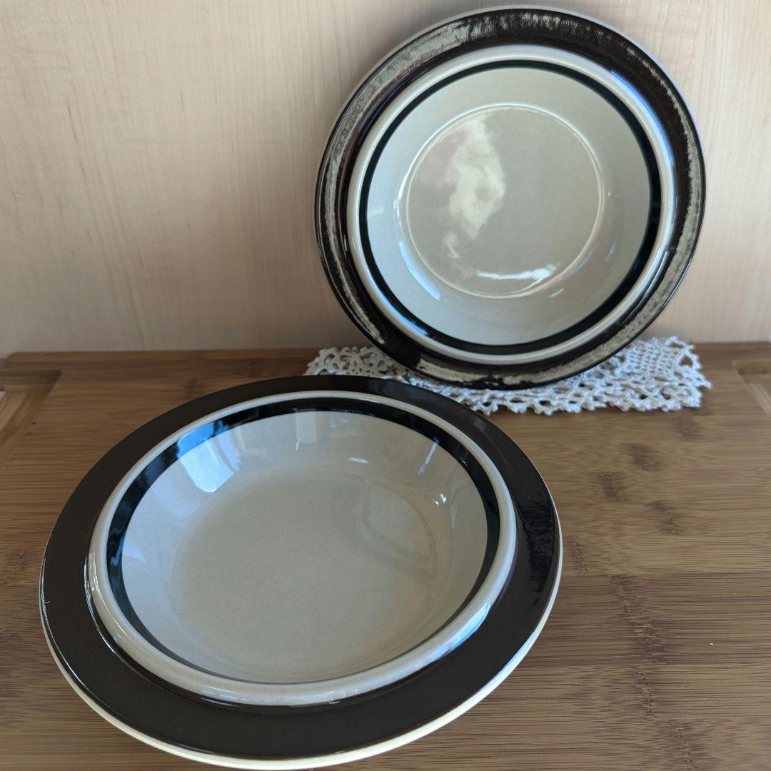 【美品】ARABIA Ruija プレート 深皿 スープボウル 2枚
