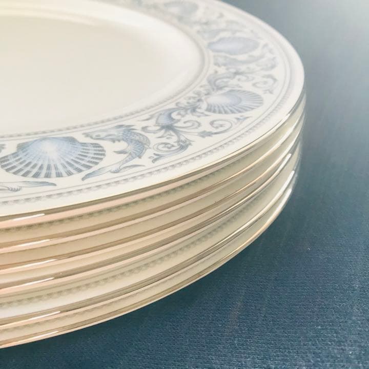 ウェッジウッド　ドルフィンホワイト　27.5cm ディナープレート　6枚