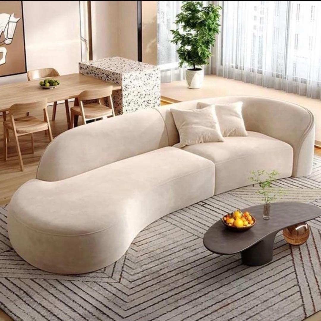 丸型カーブソファ 240cm アイボリー