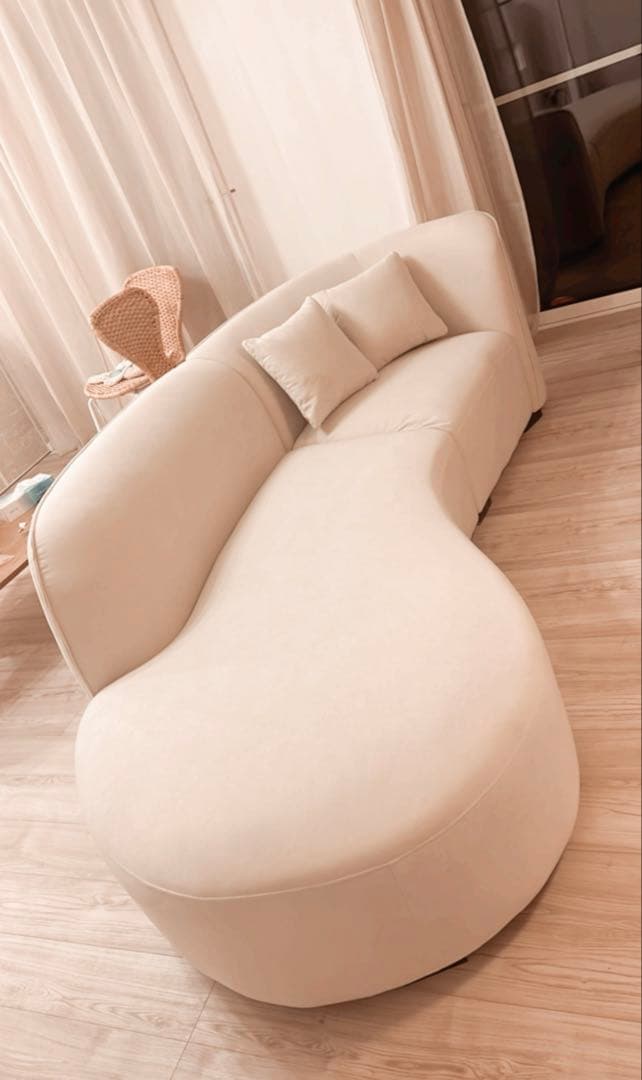 丸型カーブソファ 240cm アイボリー