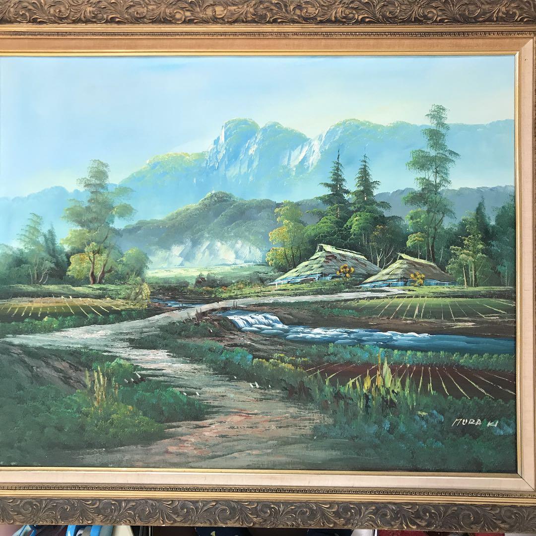 油彩画　肉筆　風景画　50号　作者　ムラキ