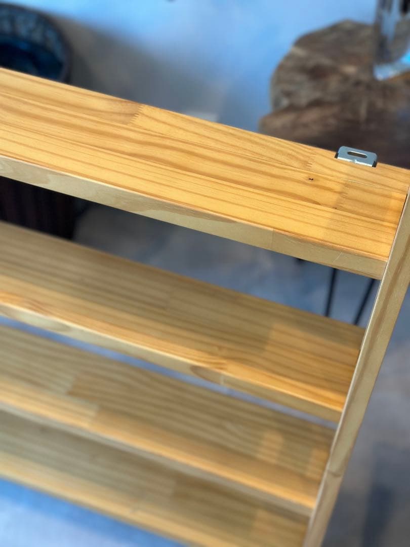 [ベルメゾン] 薄型ラック ロータイプ 突っ張らないラック 本棚 ナチュラル