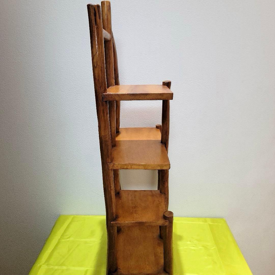 アジアン家具 バリ 木製 花台 チーク材ナチュラルラック