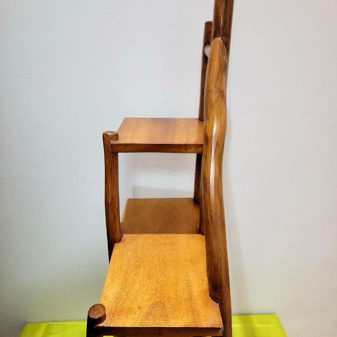 アジアン家具 バリ 木製 花台 チーク材ナチュラルラック