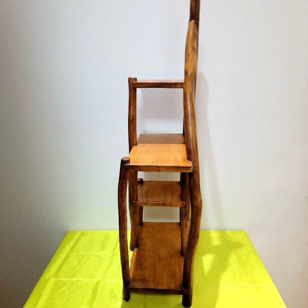 アジアン家具 バリ 木製 花台 チーク材ナチュラルラック