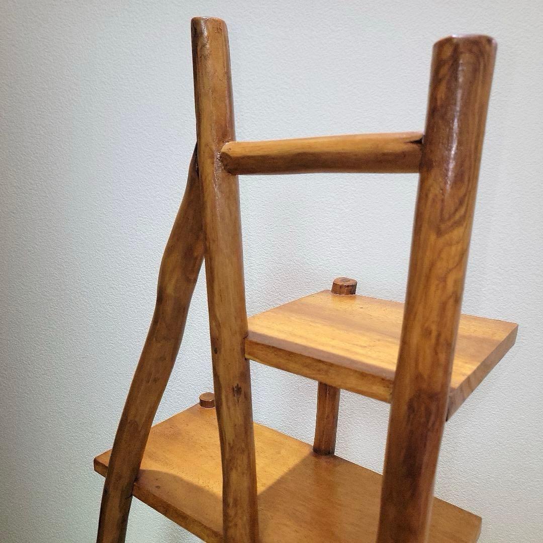 アジアン家具 バリ 木製 花台 チーク材ナチュラルラック