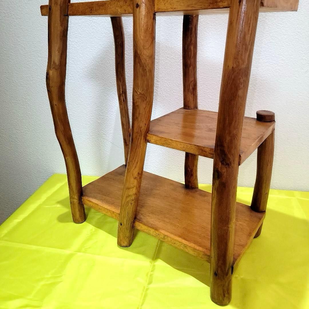 アジアン家具 バリ 木製 花台 チーク材ナチュラルラック