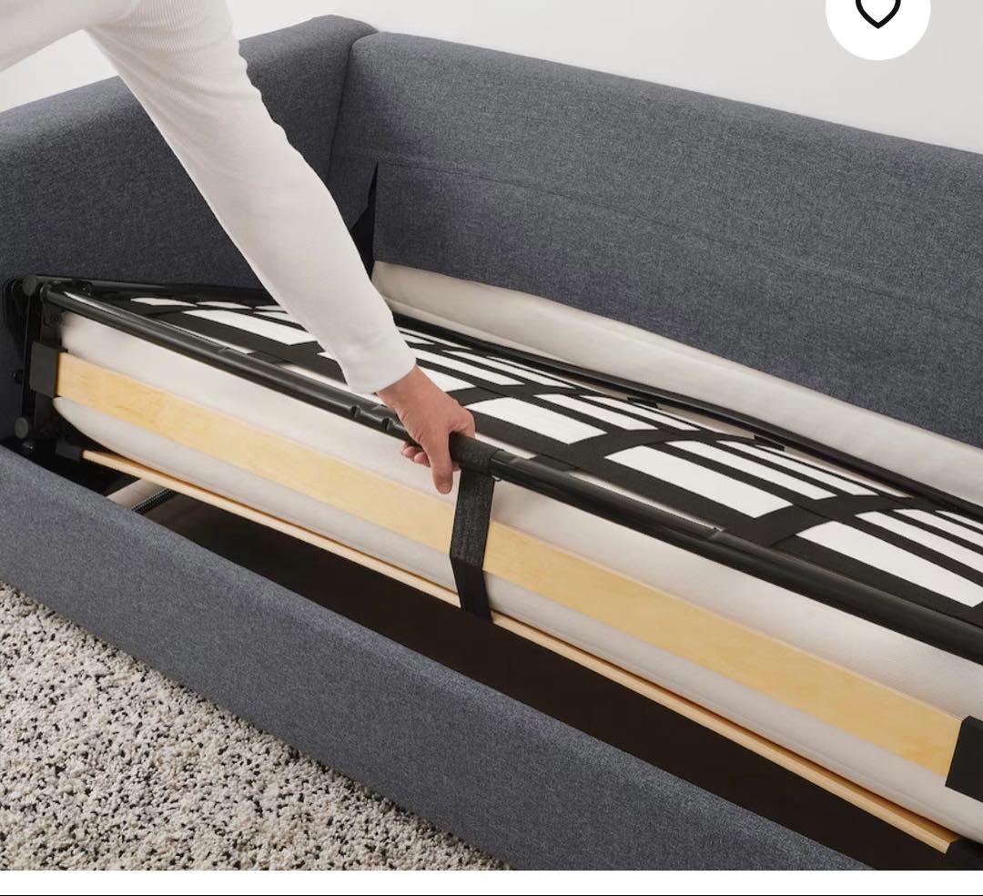IKEA VIMLE 2人掛けソファベッド グンナレッド ミディアムグレー
