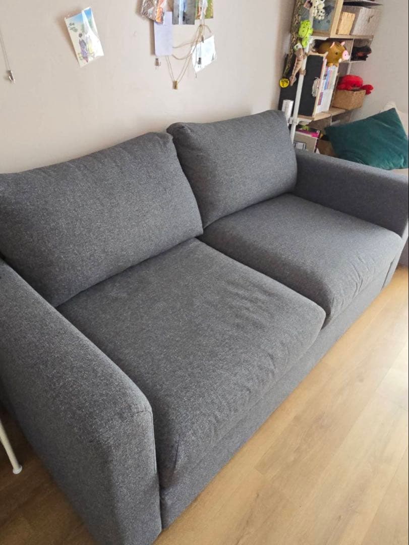 IKEA VIMLE 2人掛けソファベッド グンナレッド ミディアムグレー