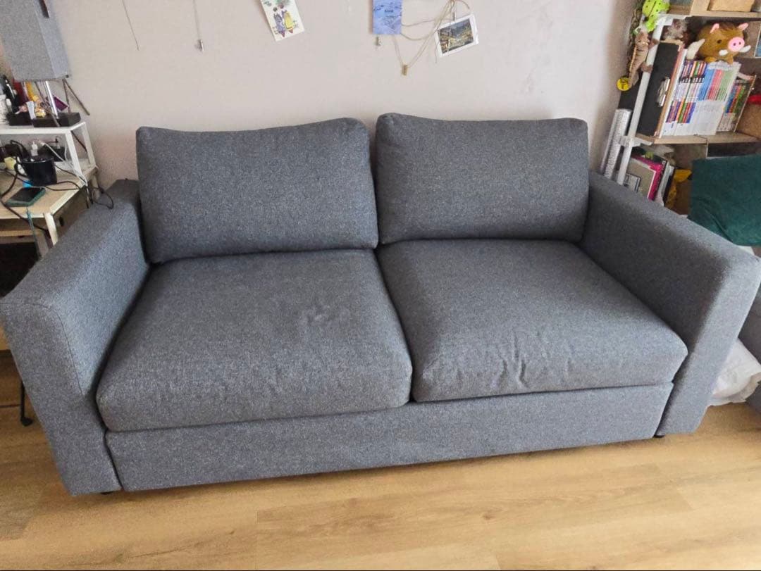 IKEA VIMLE 2人掛けソファベッド グンナレッド ミディアムグレー