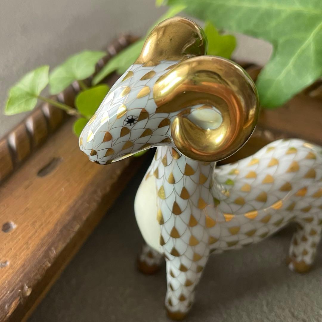 HEREND ゾディアック　十二支フィギュリン　金　2015年