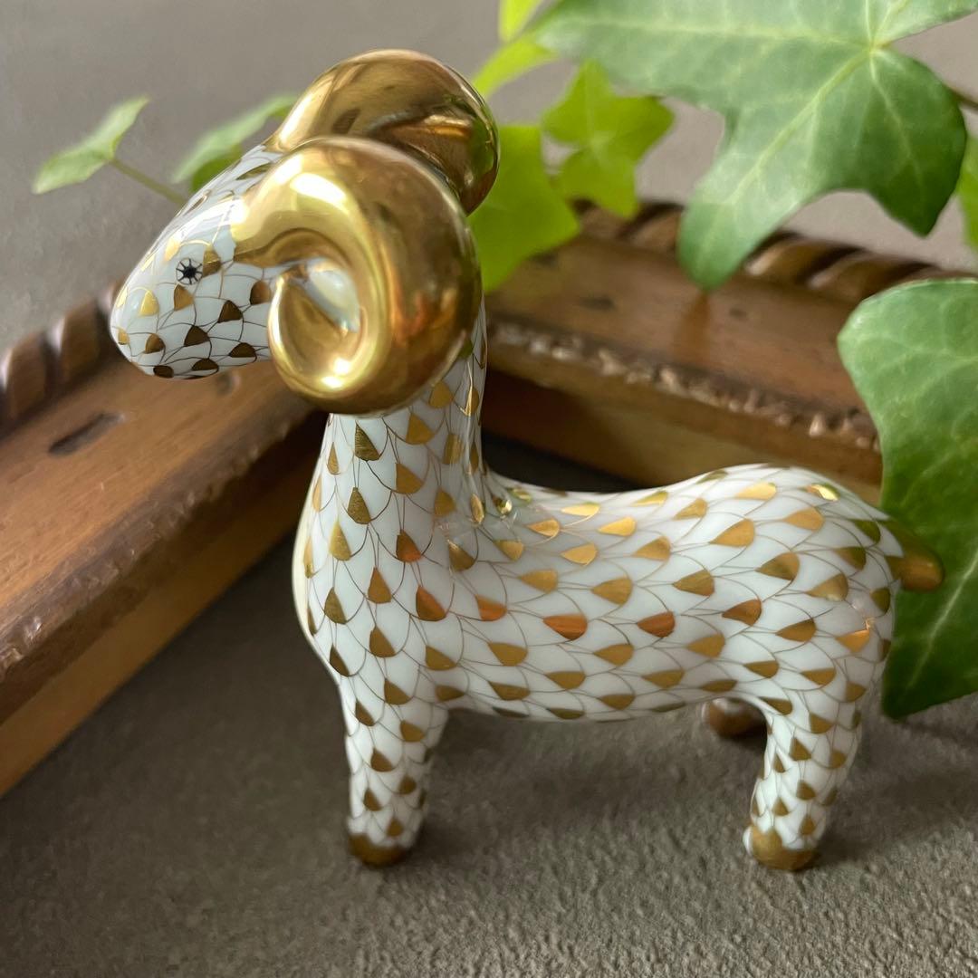 HEREND ゾディアック　十二支フィギュリン　金　2015年