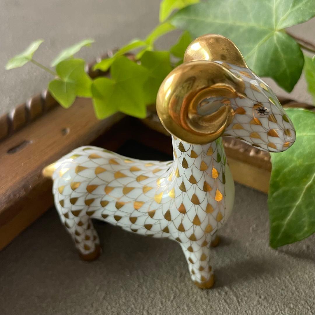 HEREND ゾディアック　十二支フィギュリン　金　2015年