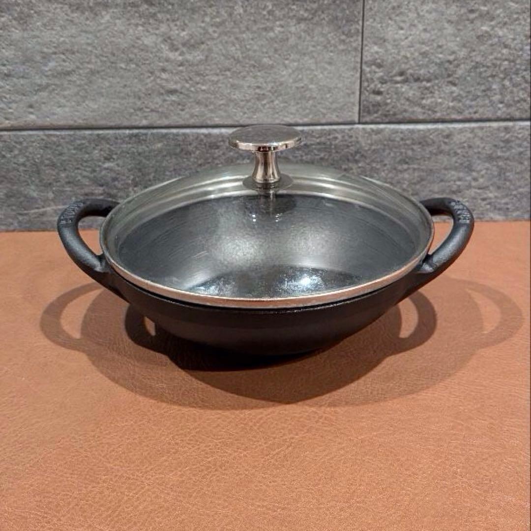 Staub ストウブ ベビーウォック 16cm ブラックマット一人用中華鍋無水
