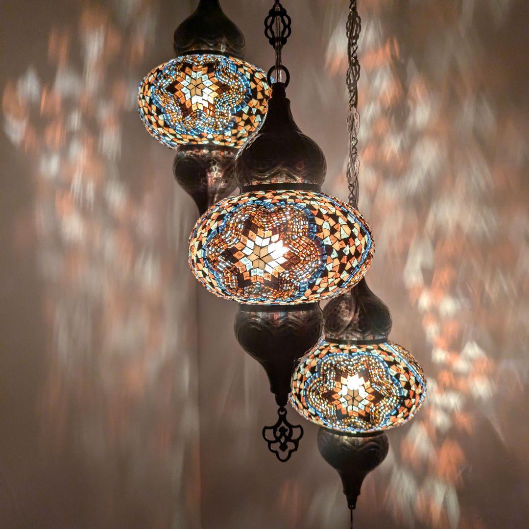＊NEW＊トルコ製ハンドメイド モザイクランプ (シャンデリアタイプ)