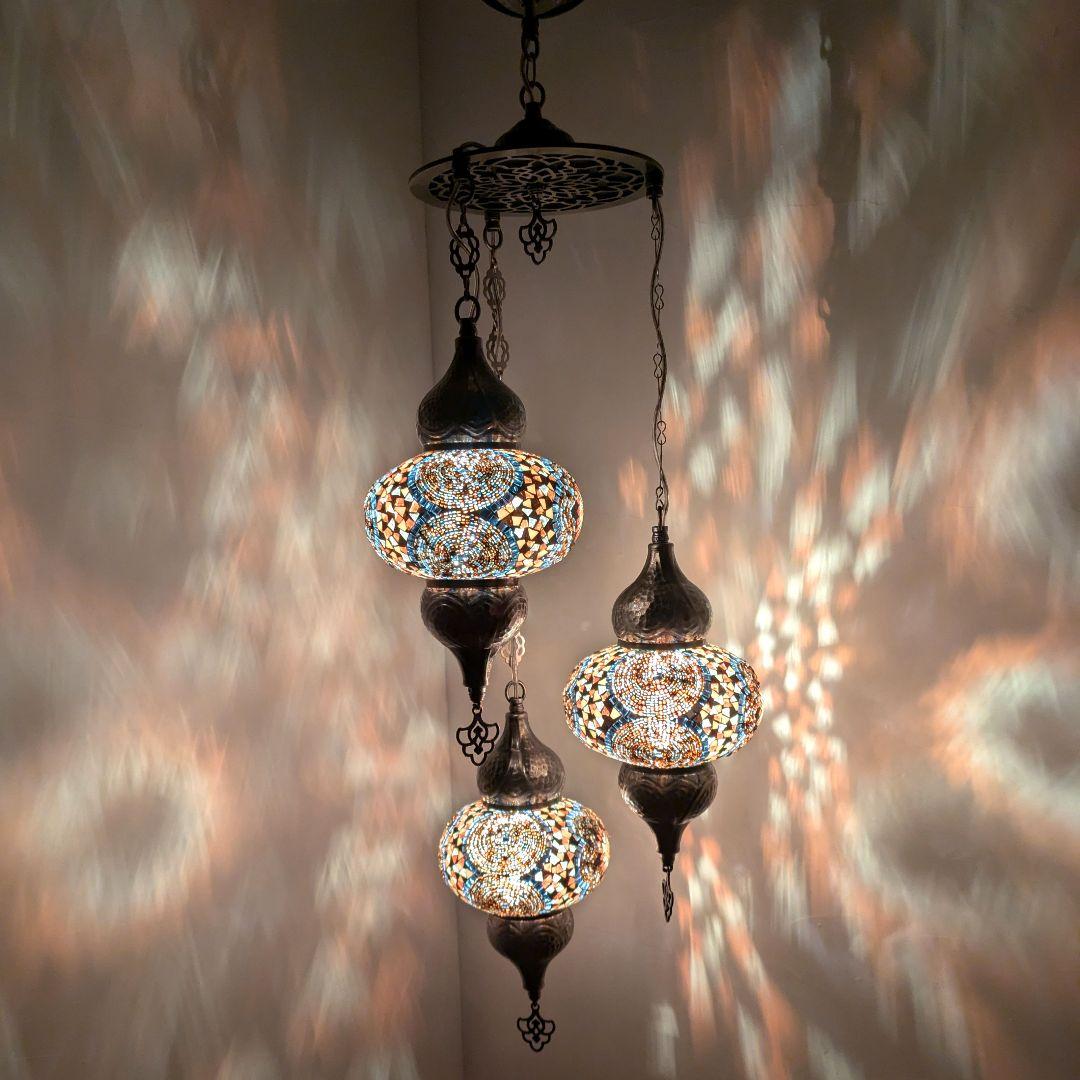 ＊NEW＊トルコ製ハンドメイド モザイクランプ (シャンデリアタイプ)