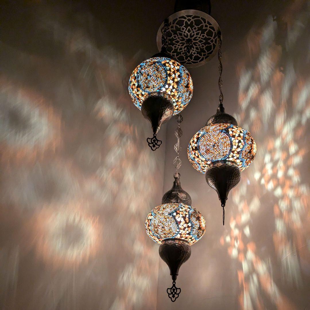＊NEW＊トルコ製ハンドメイド モザイクランプ (シャンデリアタイプ)