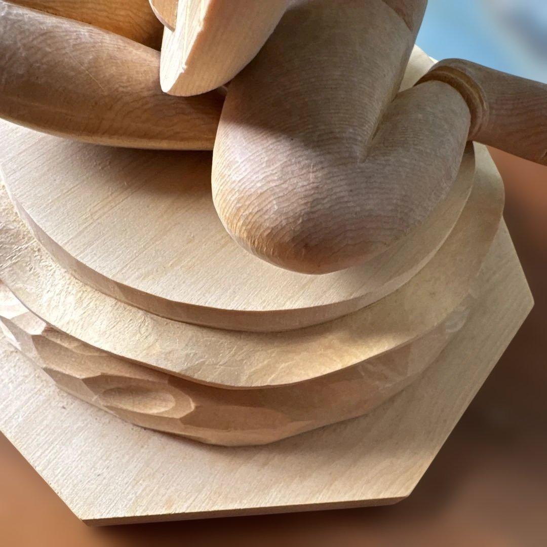 金運招来　木曽檜材　細密手彫り　裸弁財天