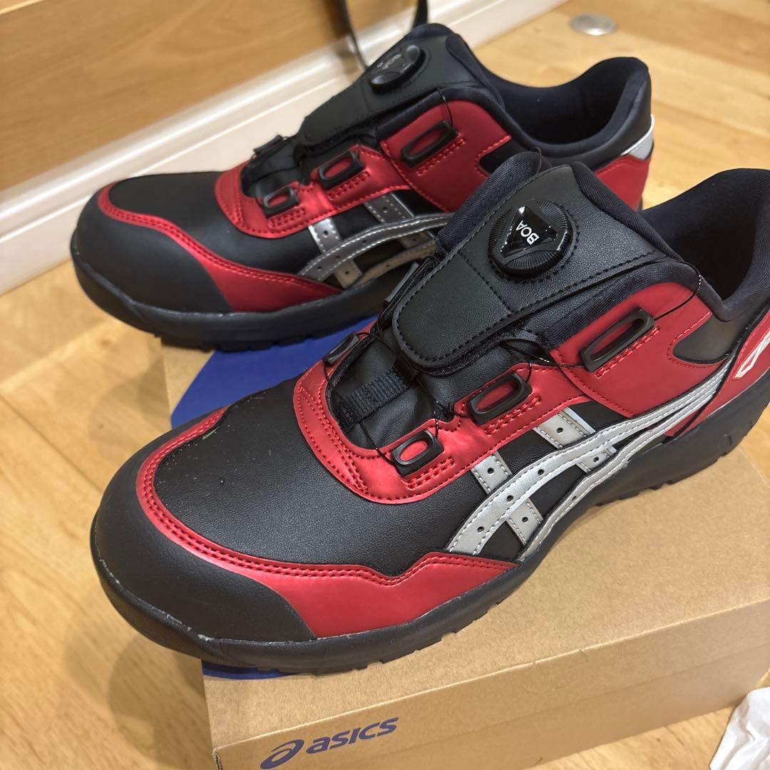 フ*ス様 ASICS 安全靴 BOAクロージャー レッド/ブラック　限定　28c