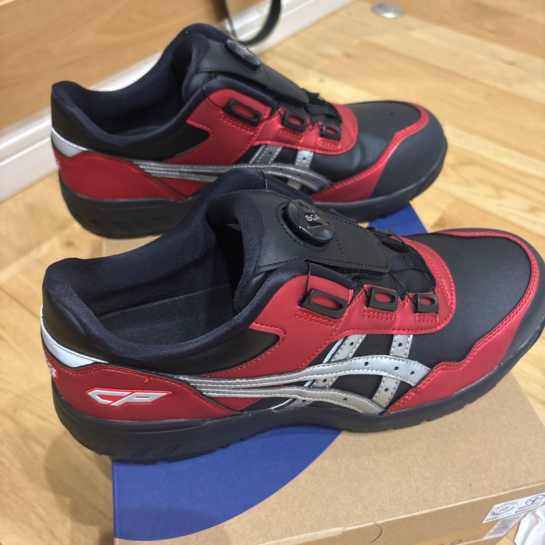 フ*ス様 ASICS 安全靴 BOAクロージャー レッド/ブラック　限定　28c