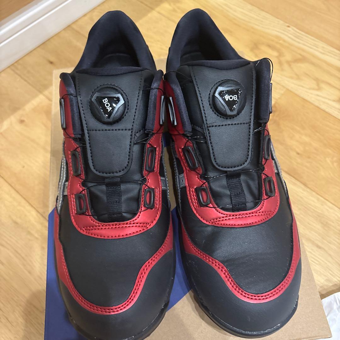 フ*ス様 ASICS 安全靴 BOAクロージャー レッド/ブラック　限定　28c