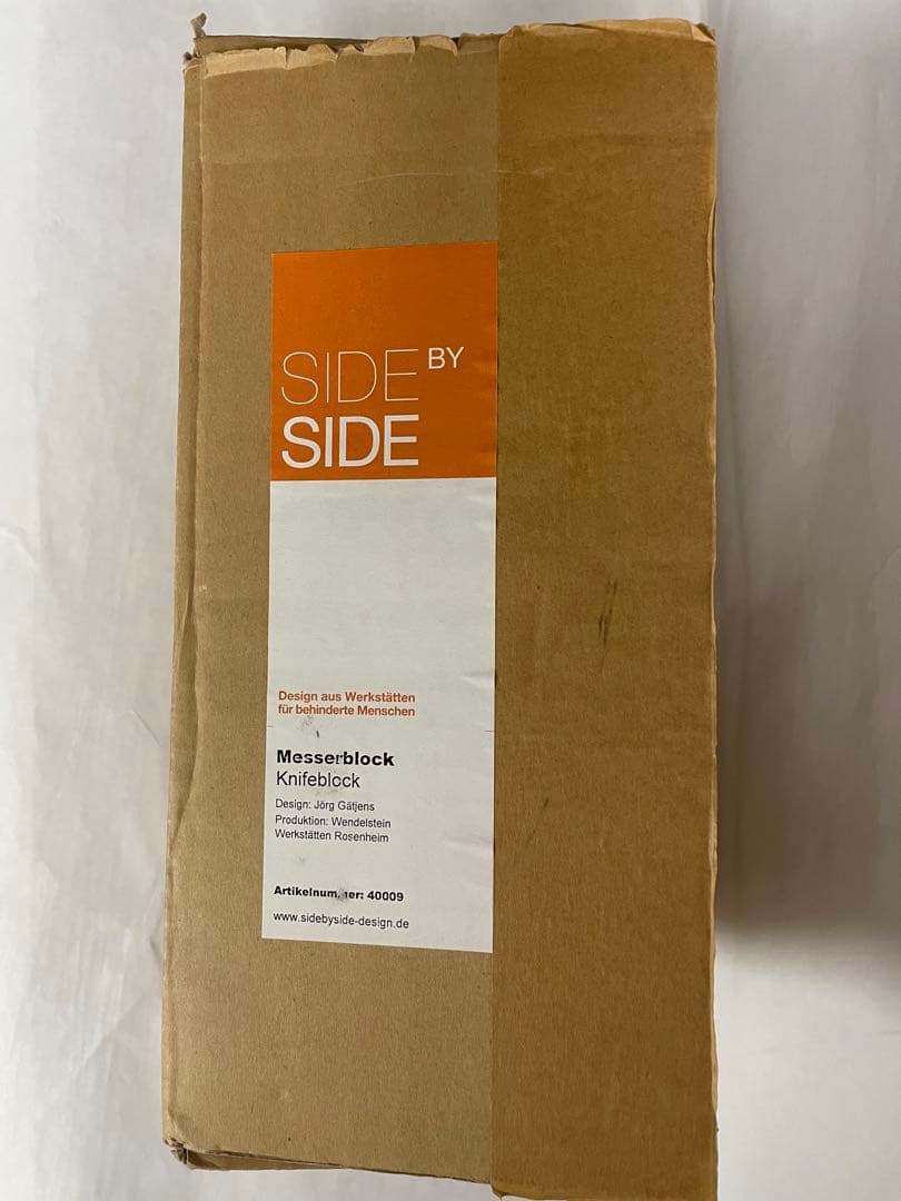 【新品・未使用】SIDE BY SIDE ナイフブロック（木製包丁差し）