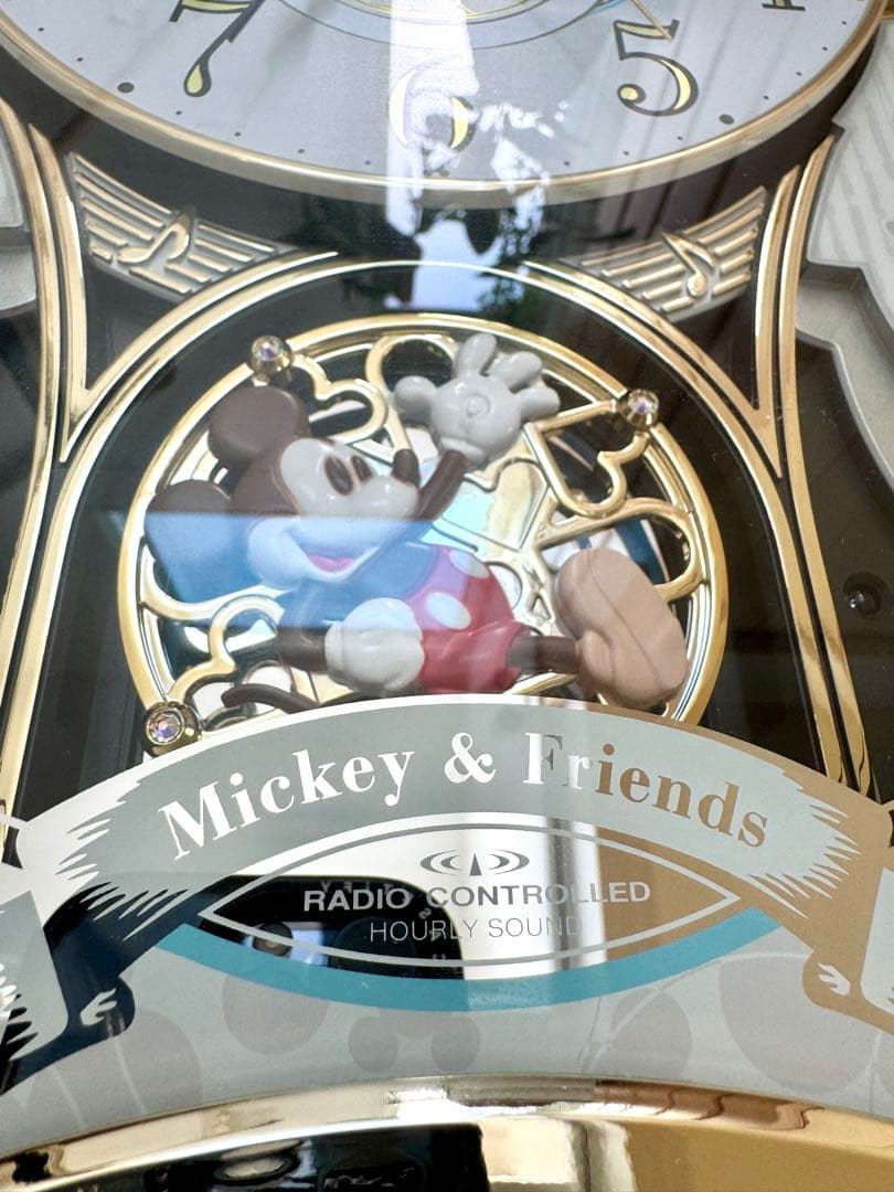 Disney RHYTHM ミッキーと仲間たち 掛時計 からくり電波時計