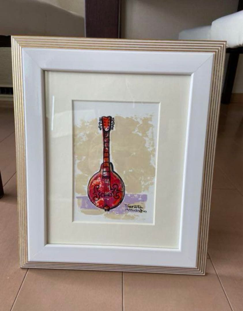 絵画　『ギター』　鶴田昌子　美術　芸術　油絵　水彩画