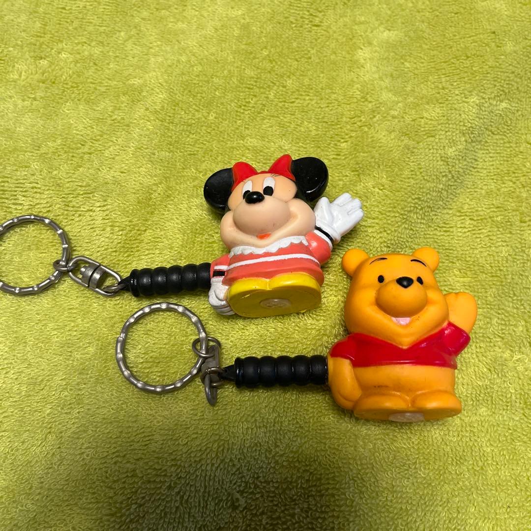新品平成レトロディズニー【ミニー&Poohさん】音が出るキーホルダー