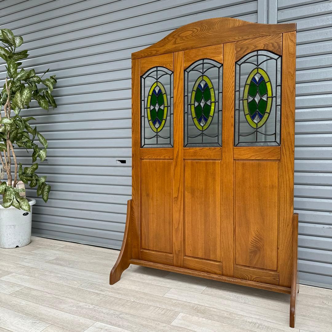 希少　ステンドグラス　衝立　パーテーション