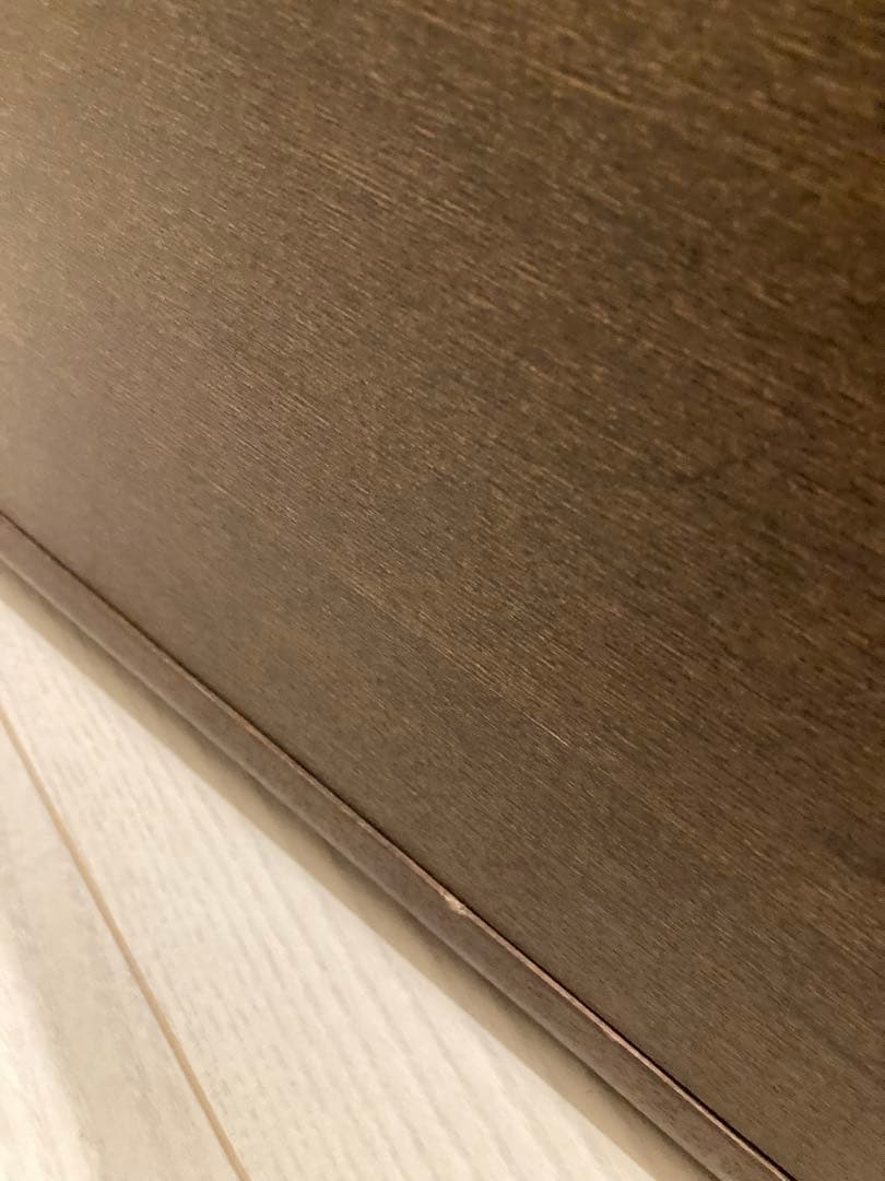 ダークブラウン 木製 ナイトスタンド 引き出し付き