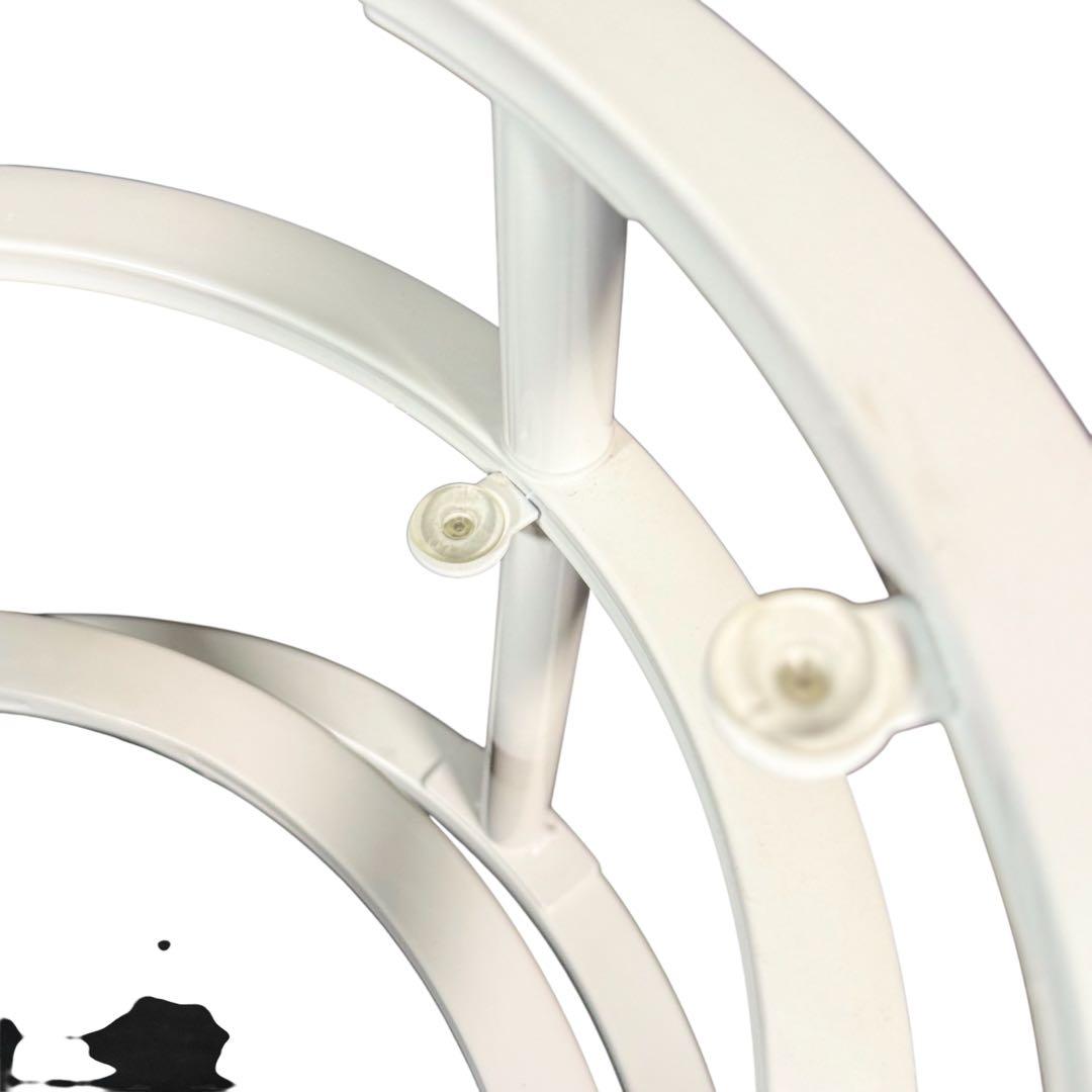 HR835 ミッドセンチュリー　レトロ　ガラステーブル　4枚　丸テーブル