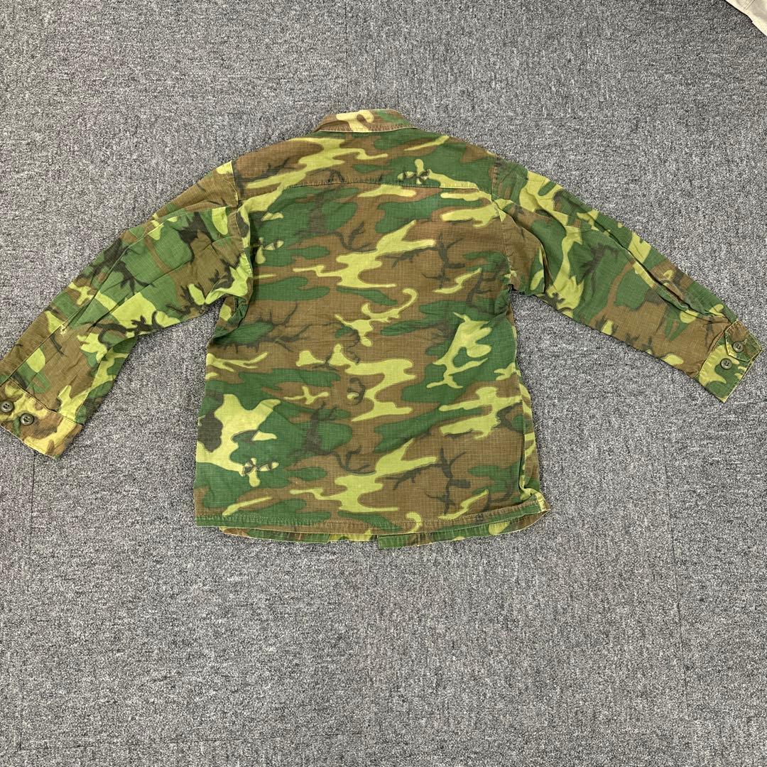 米軍実物 60s ジャングルファティーグ ERDL グリーンリーフ S-S 迷彩