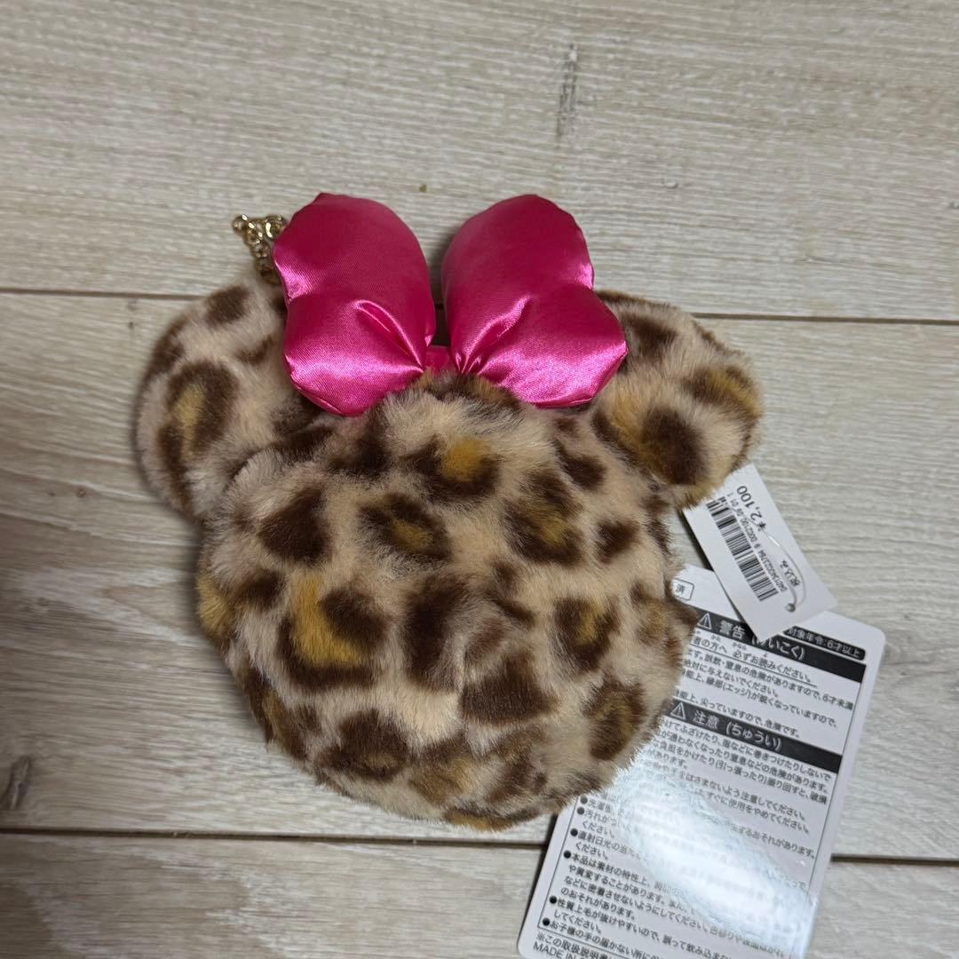 ディズニー ミニー ヒョウ柄 レオパード リップケース ポーチ ミラー